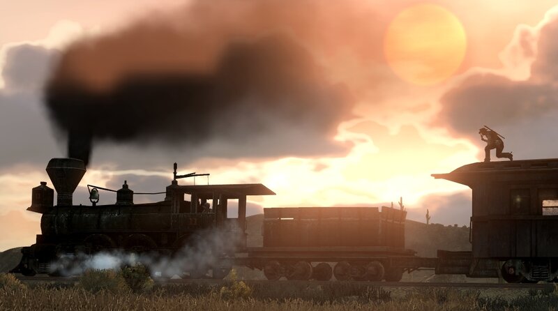 Man on Train Roof