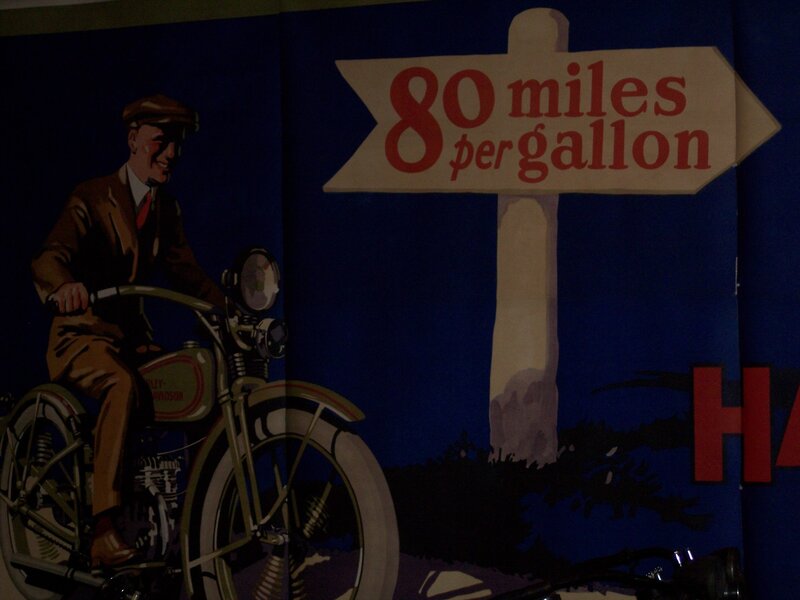 Man on Vintage Motorcycle