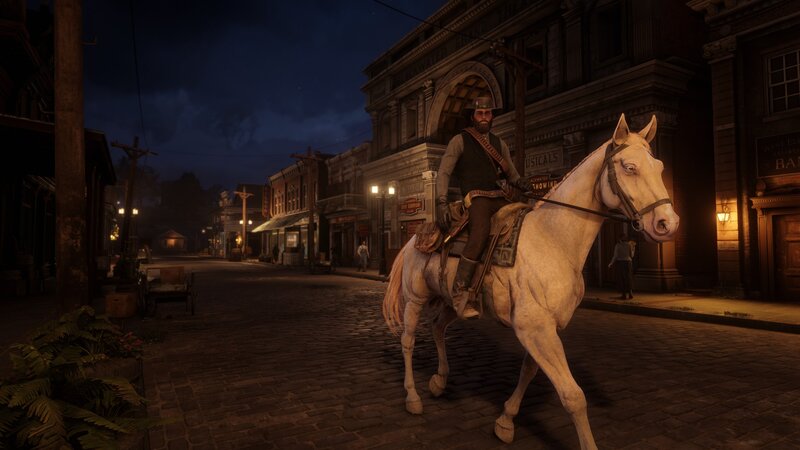 Man on White Horse — Brown, Calm