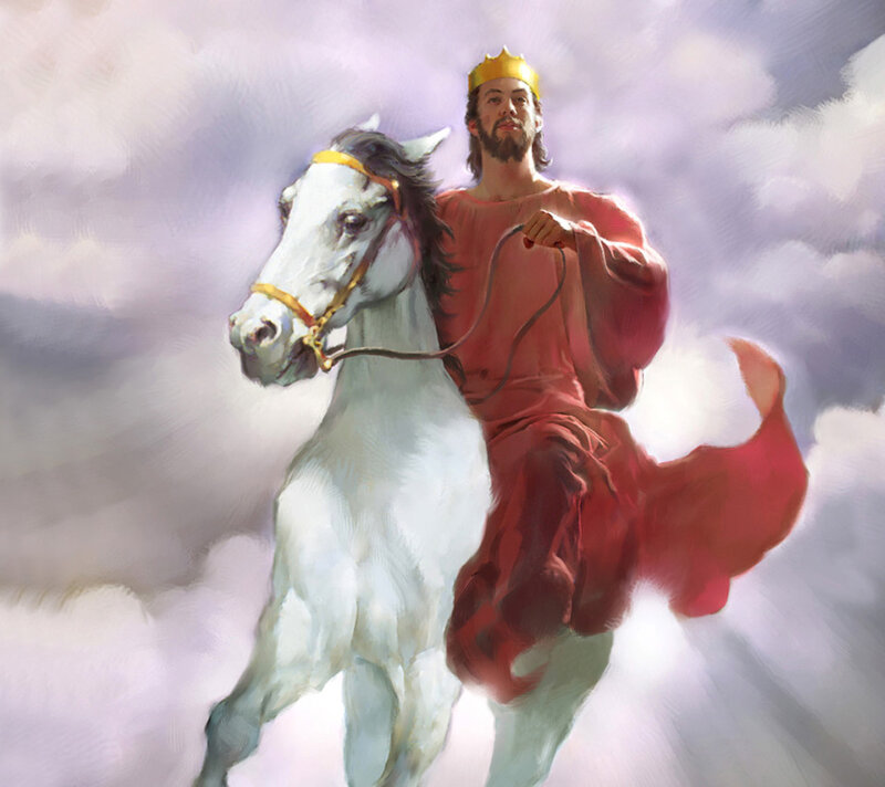 Man on White Horse — Dramatic