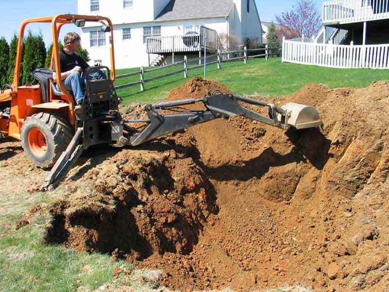 Man Operating Excavator