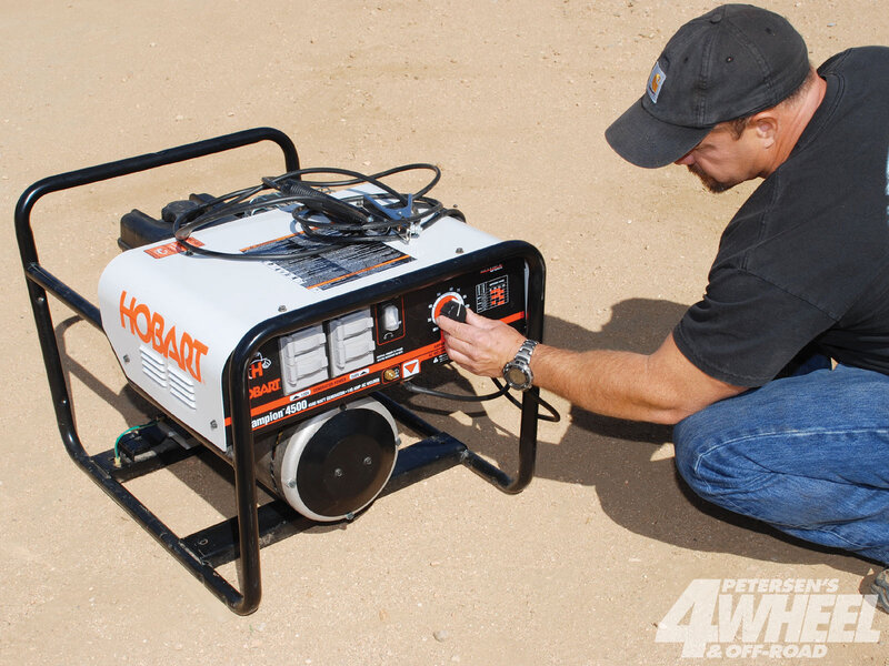 Man Operating Generator