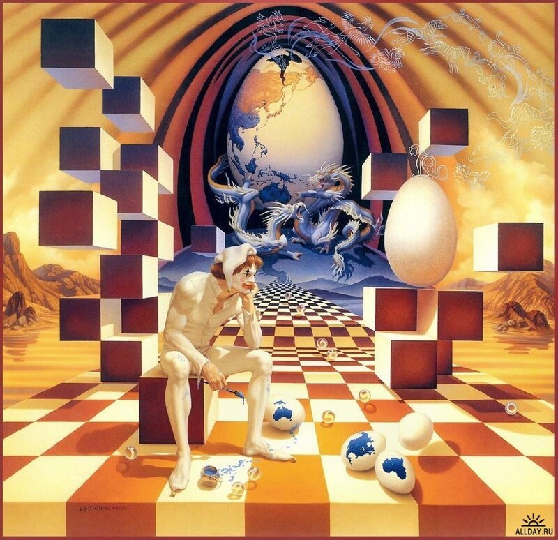 Man Painting Eggs