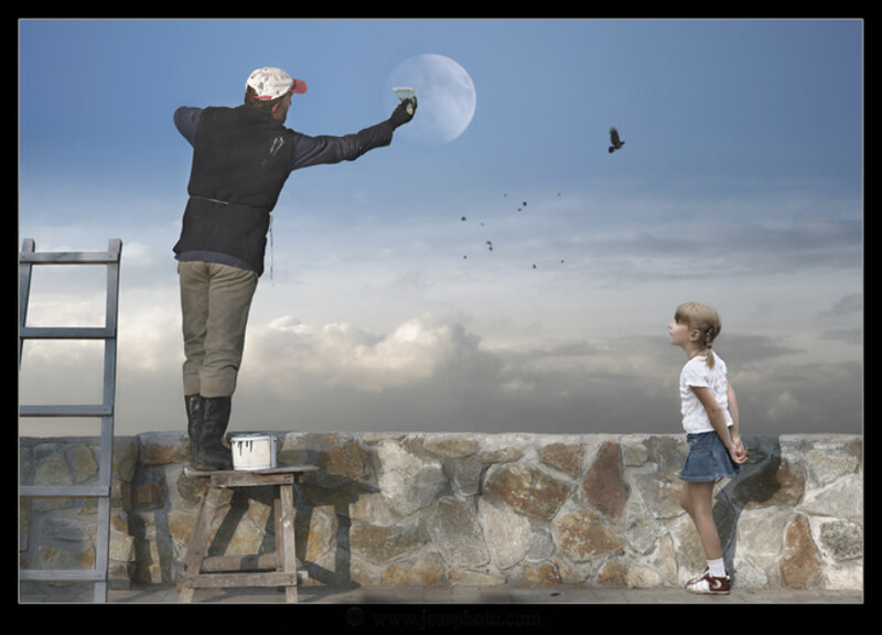 Man Painting Moon