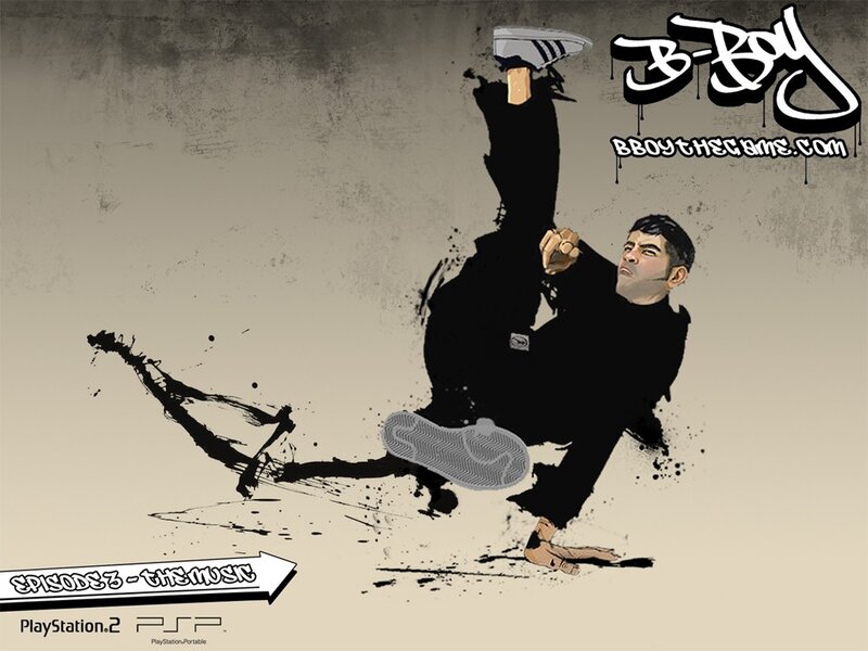 Man Performing Breakdance Move
