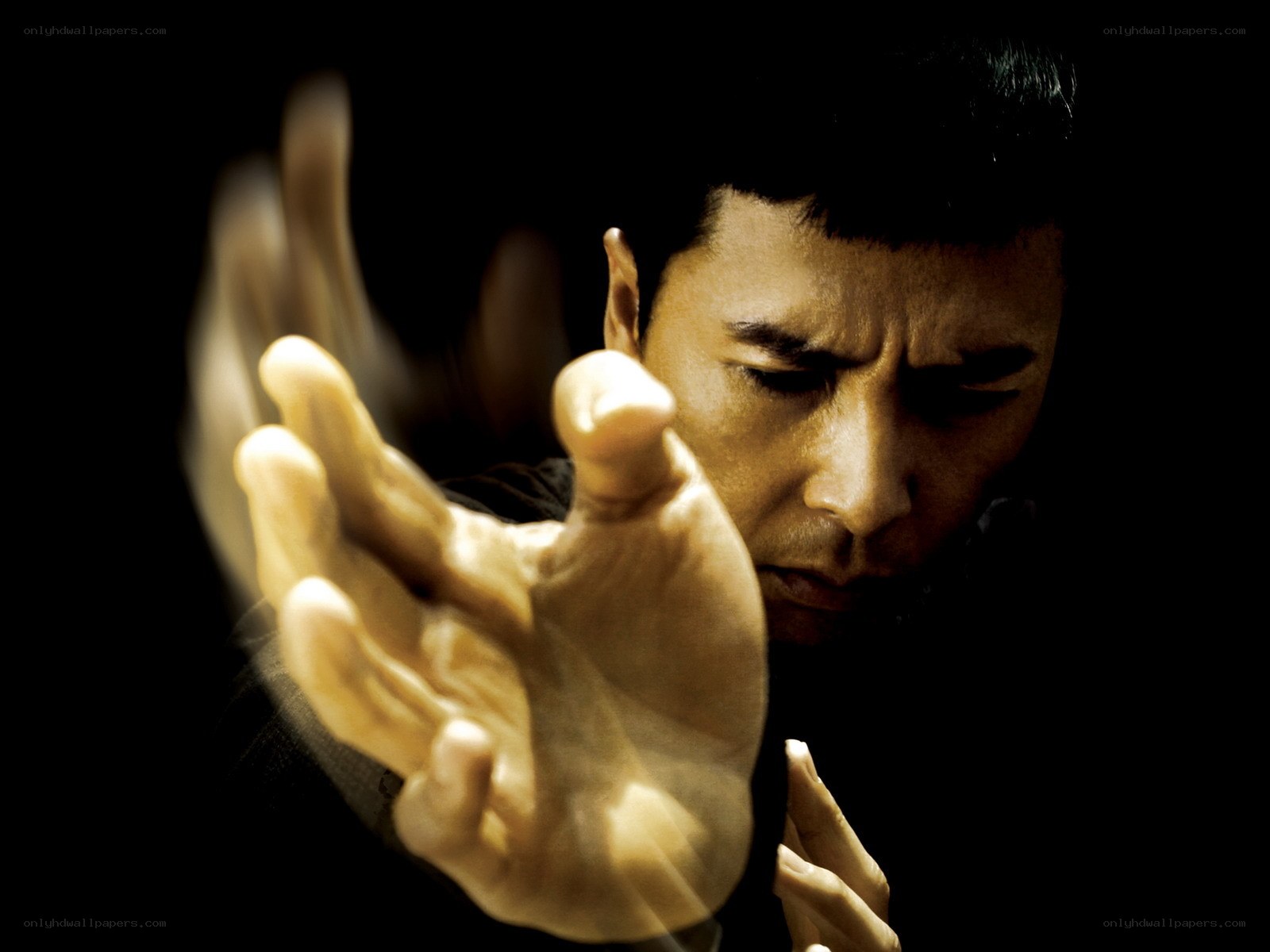 man performing martial arts move