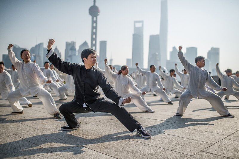 Man Performing Tai Chi