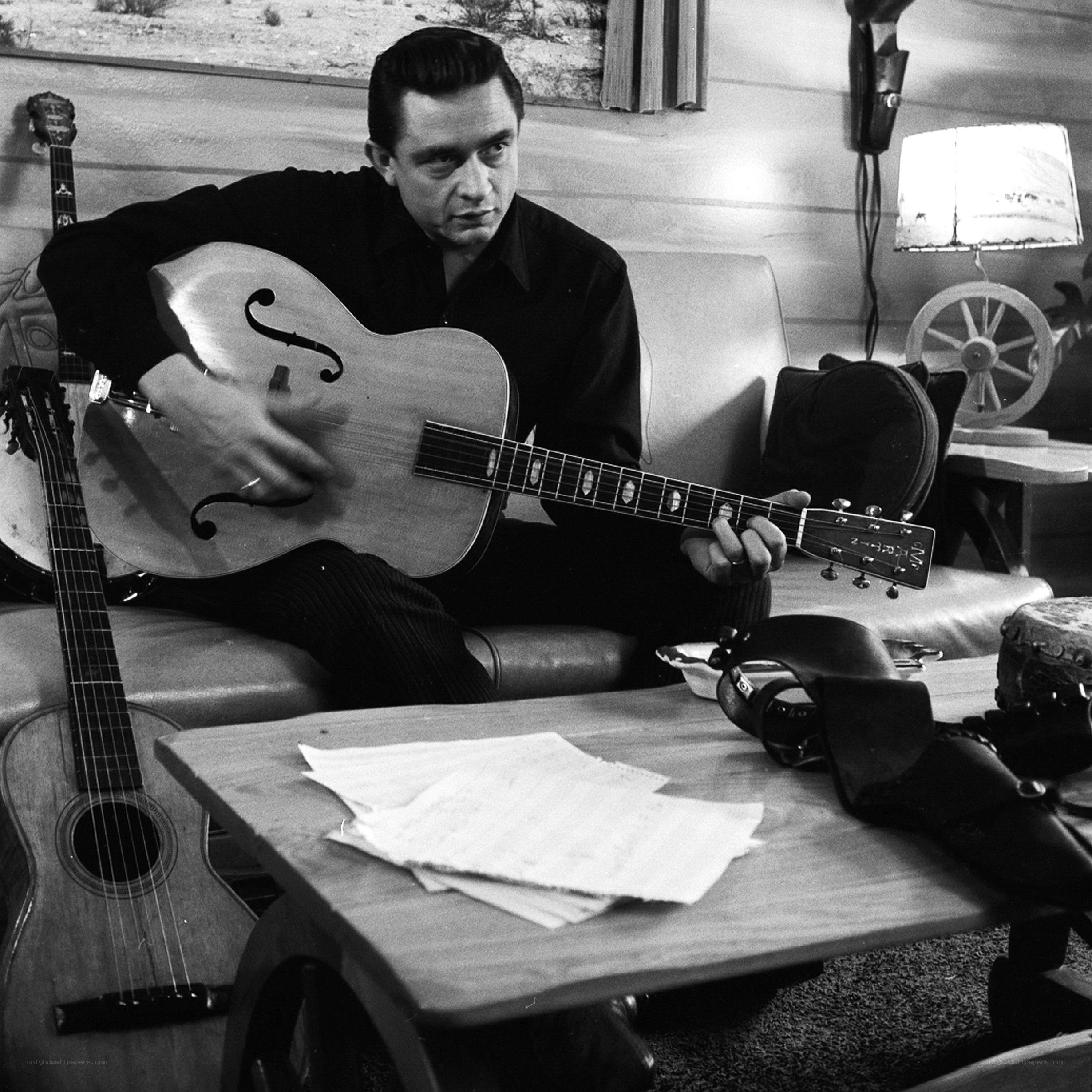 Man playing acoustic guitar