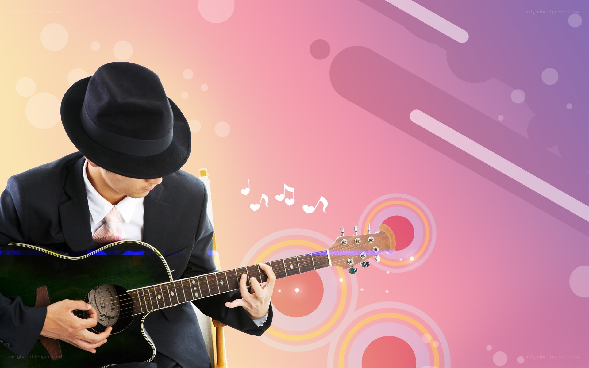 man playing acoustic guitar