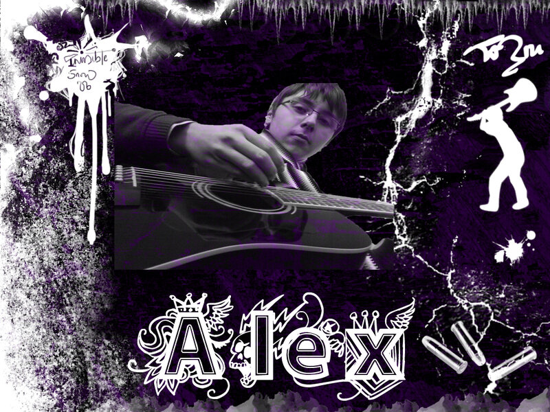 Man Playing Acoustic Guitar — Purple