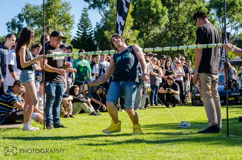 Man playing bottle flip game