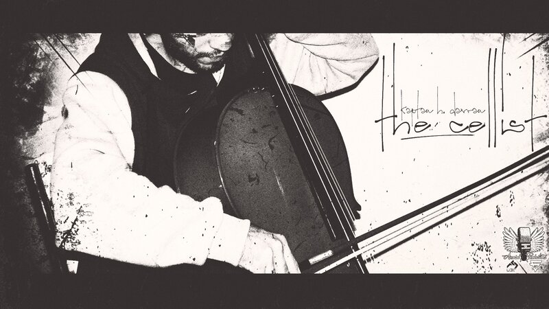 Man Playing Cello — Black
