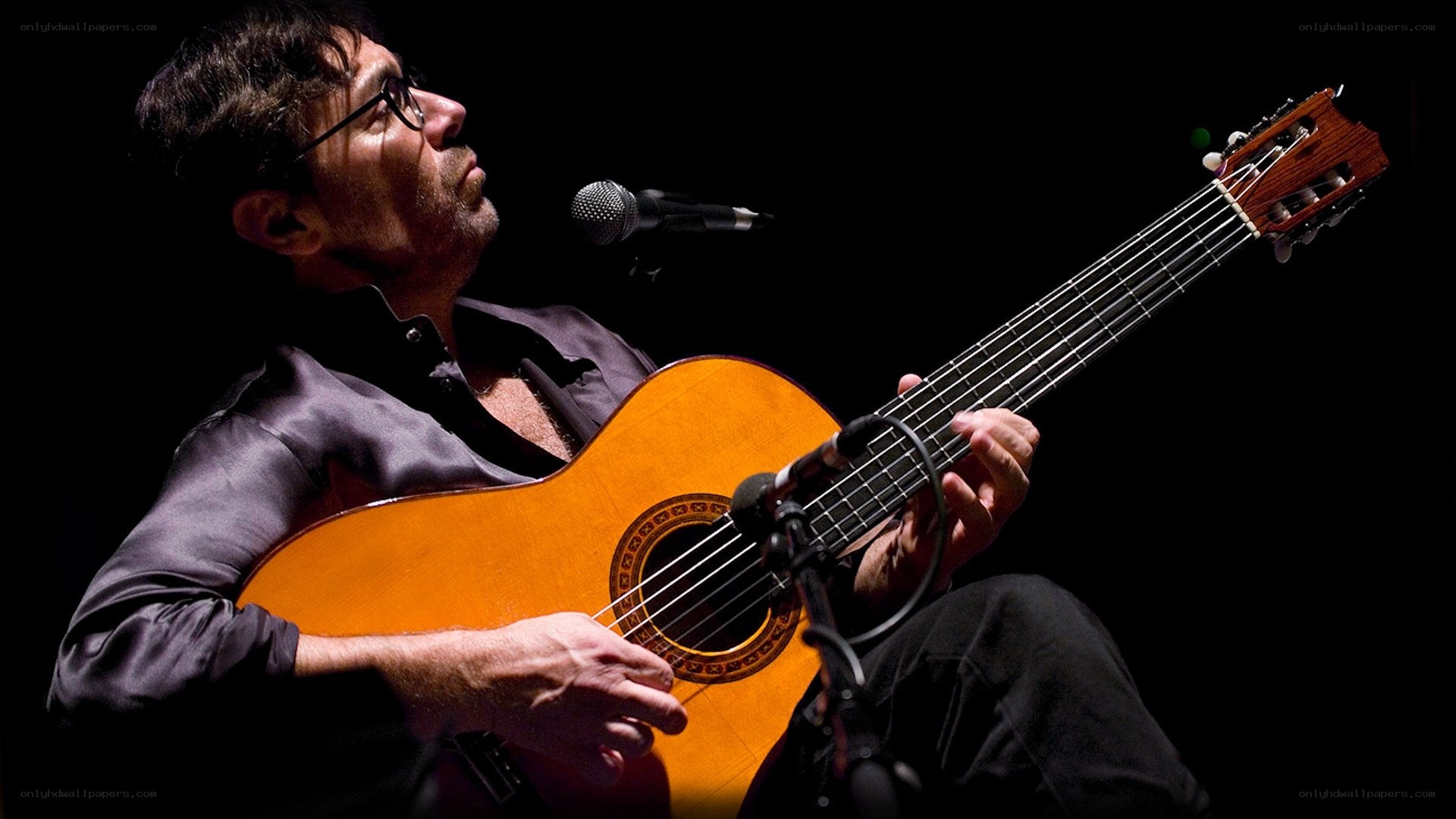 Man playing classical guitar