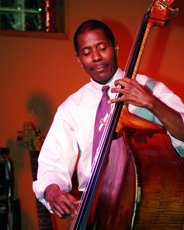 man playing double bass