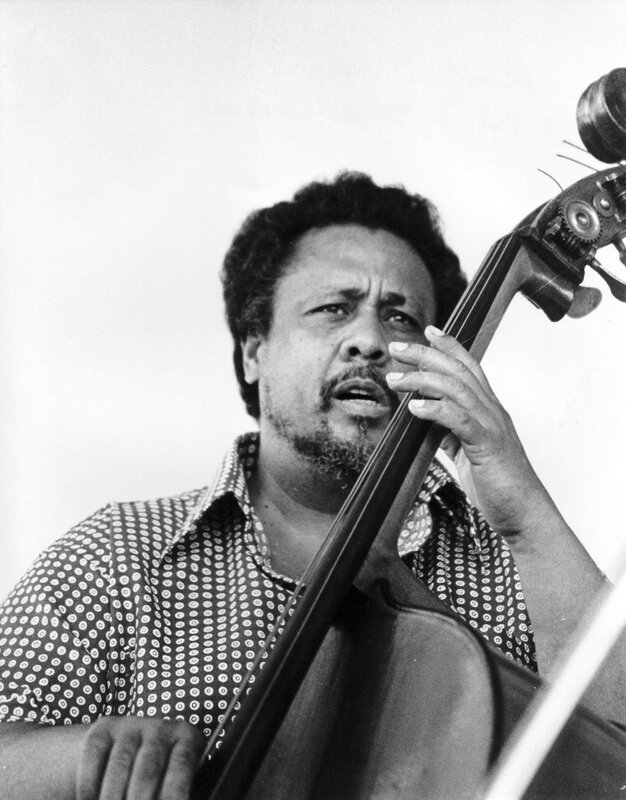 man playing double bass