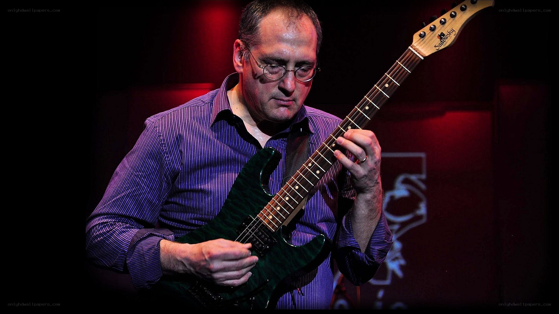 Man playing electric guitar
