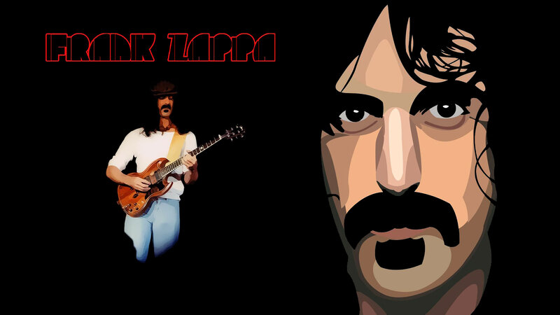 Man Playing Electric Guitar — Black, Dramatic, Digital Art, Mustache