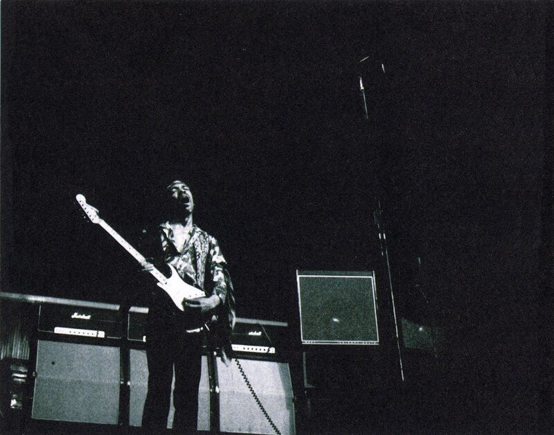 Man Playing Electric Guitar — Black, Dramatic, Night, Photograph, Amplifier
