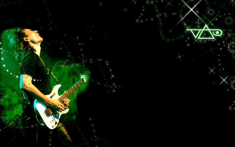 Man Playing Electric Guitar — Black, Dramatic, Night, Photograph, Green Lights