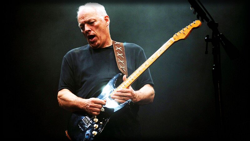 Man Playing Electric Guitar — Black, Dramatic, Photograph, Microphone Stand