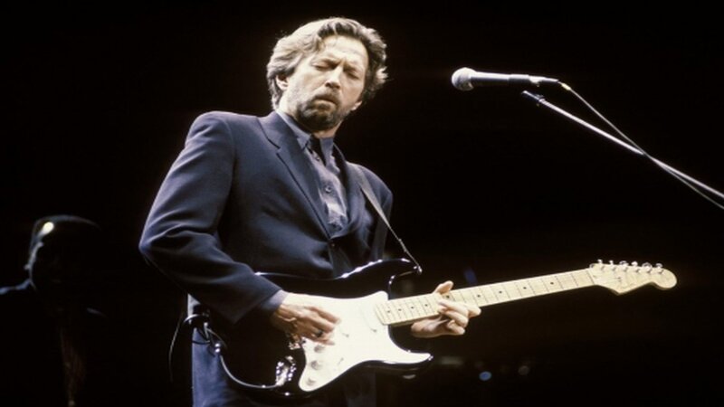 Man Playing Electric Guitar — Black, Focused, Photograph