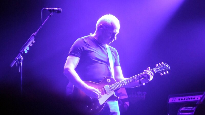 Man Playing Electric Guitar — Purple, Dramatic