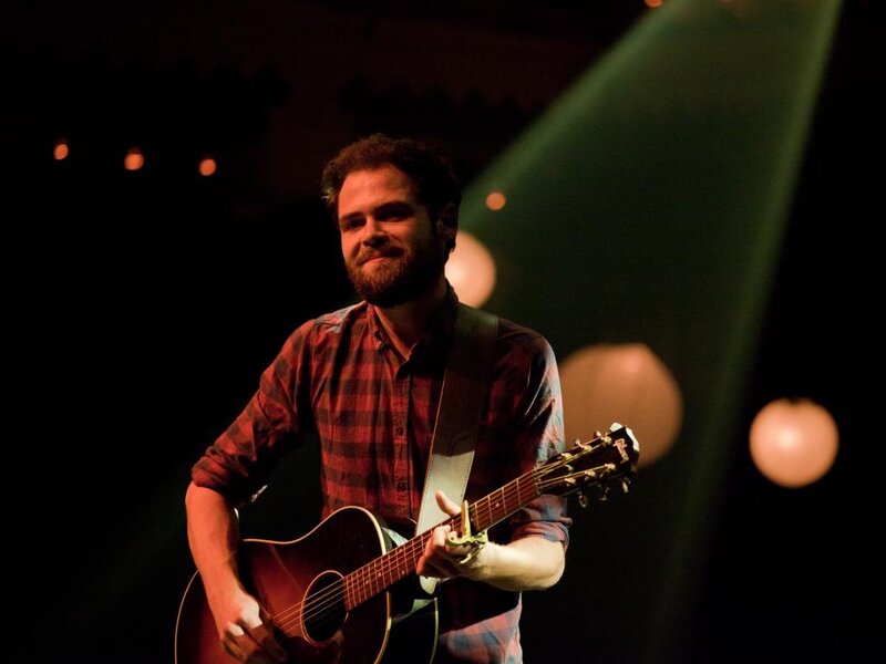 Man Playing Guitar — Black, Dramatic, Night, Photograph, Plaid Shirt