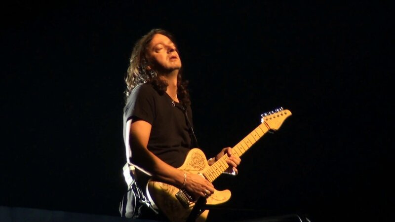 Man Playing Guitar — Black, Dramatic, Night, Photograph, Stage Light