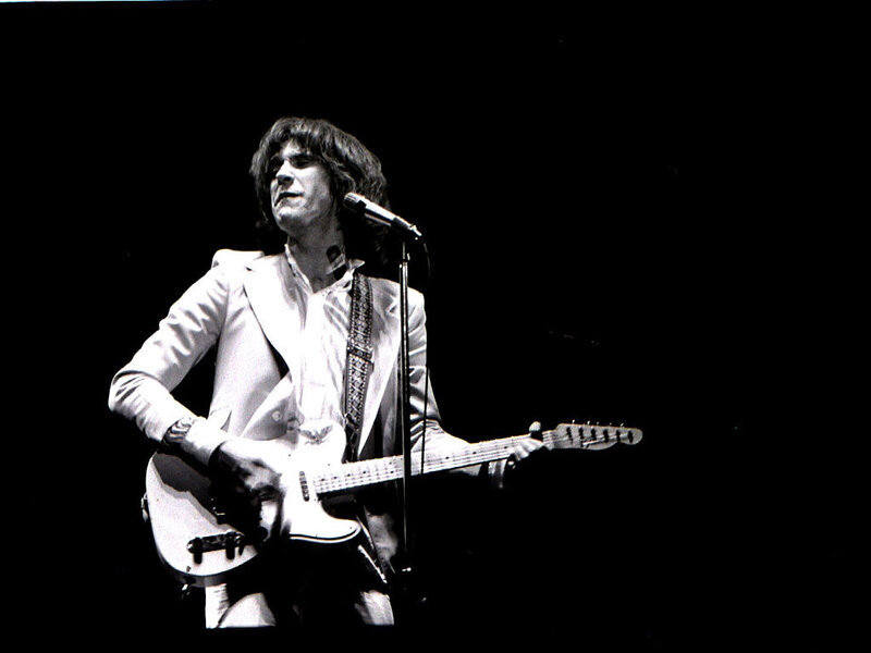 Man Playing Guitar — Black, Dramatic, Photograph, Microphone, Jacket