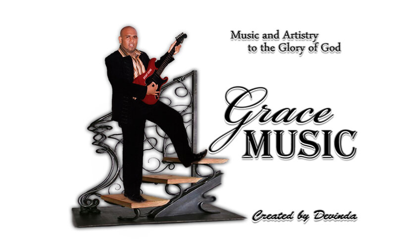 Man Playing Guitar — Black, Dramatic, Photograph, Stairs