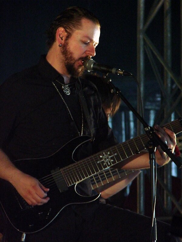 Man Playing Guitar — Black, Focused, Night, Photograph, Microphone, Stage, Dark