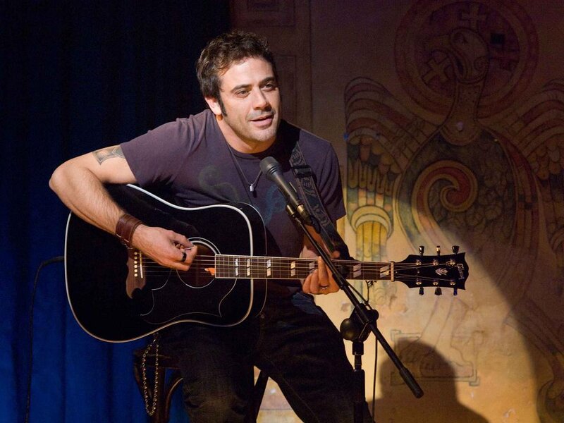 Man Playing Guitar — Black, Performing, Photograph