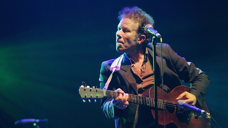 Man Playing Guitar — Blue, Dramatic, Night, Photograph, Microphone, Stage, Green