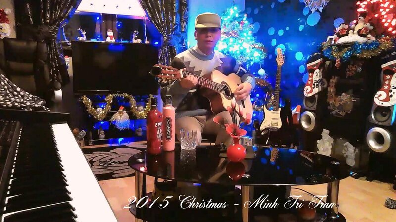 Man Playing Guitar — Blue, Festive