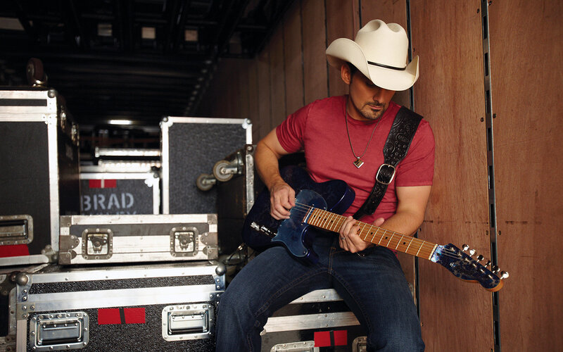 Man Playing Guitar — Blue, Focused, Photograph