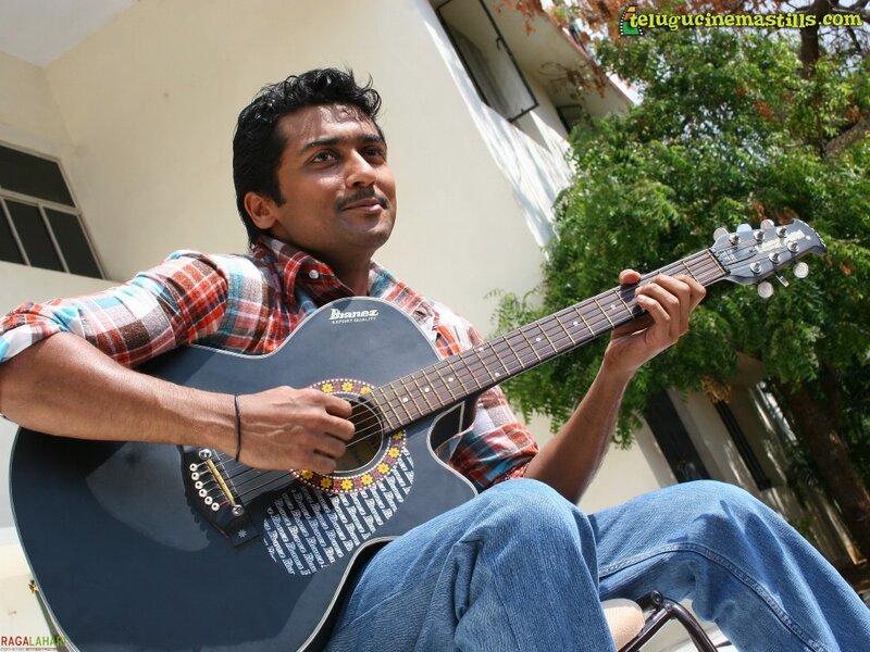 Man Playing Guitar — Blue, Relaxed
