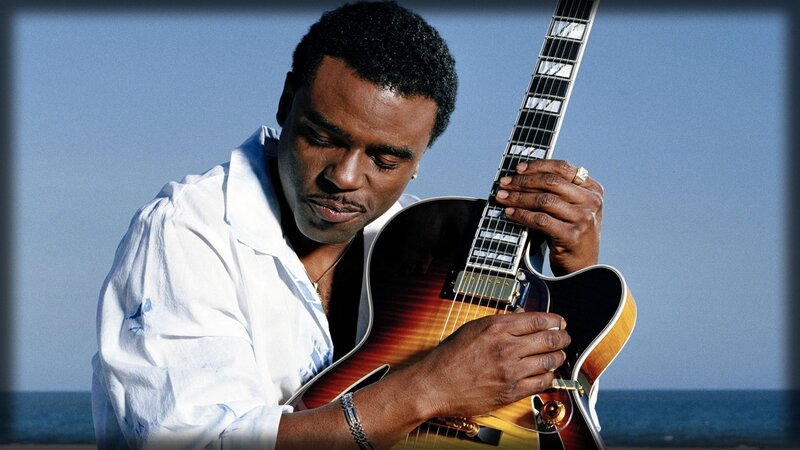 Man Playing Guitar — Blue, Serene