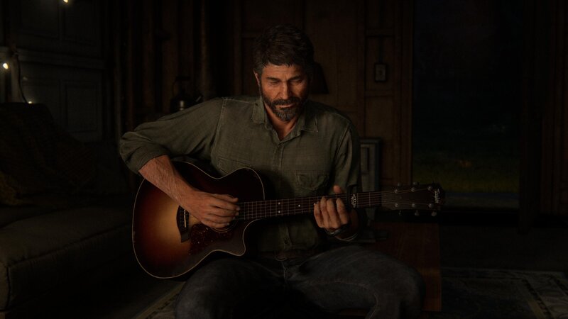 Man Playing Guitar — Brown, Intimate