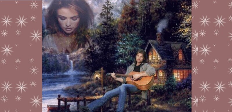 Man Playing Guitar — Brown, Serene