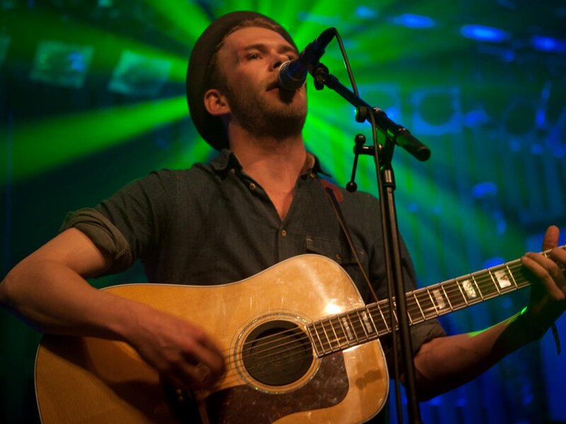 Man Playing Guitar — Green, Lively