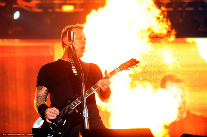 Man Playing Guitar on Stage — Orange