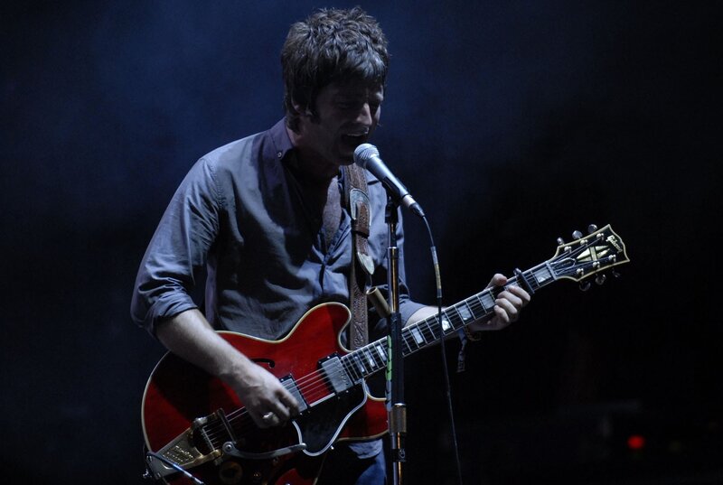 Man Playing Guitar — Red, Dramatic, Night