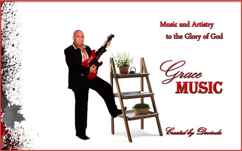 Man Playing Guitar — White, Dramatic