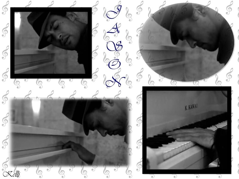 Man Playing Piano — Black, Contemplative