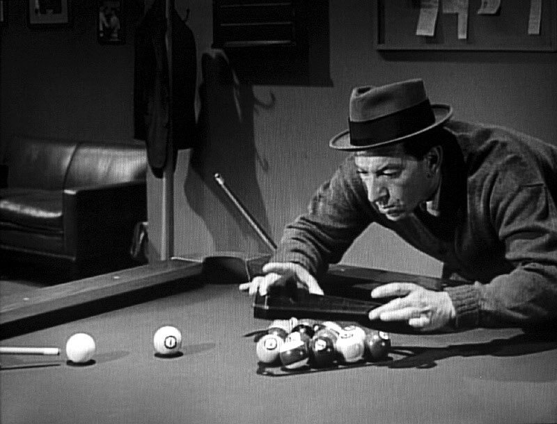 Man Playing Pool — Black