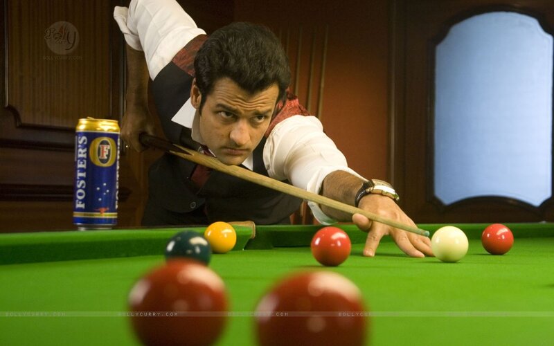 Man Playing Pool — Green