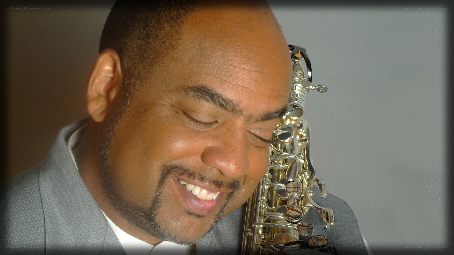 man playing saxophone
