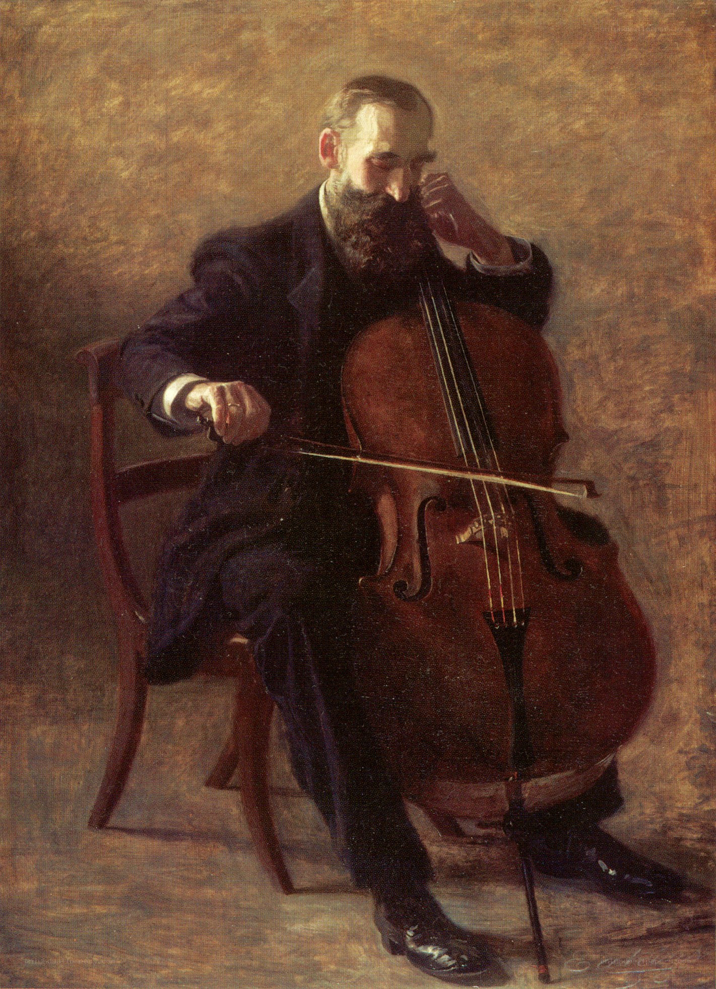 Man playing the cello