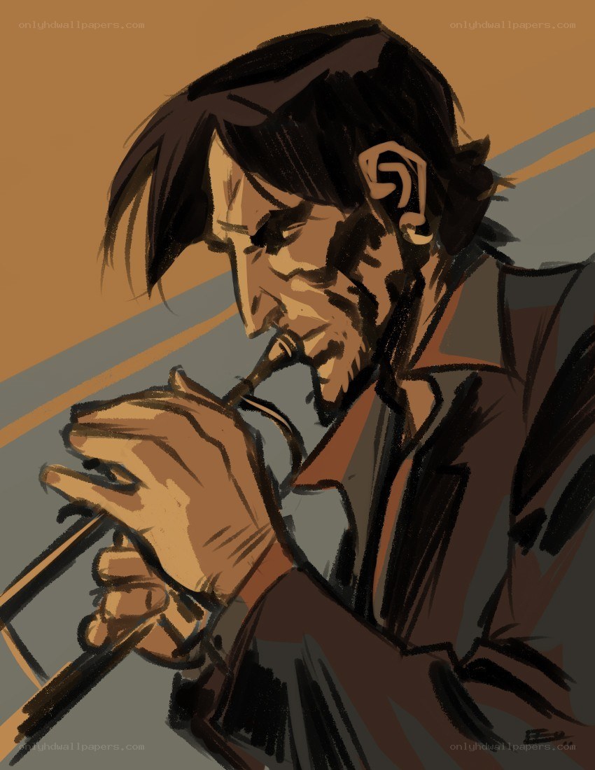 man playing trumpet