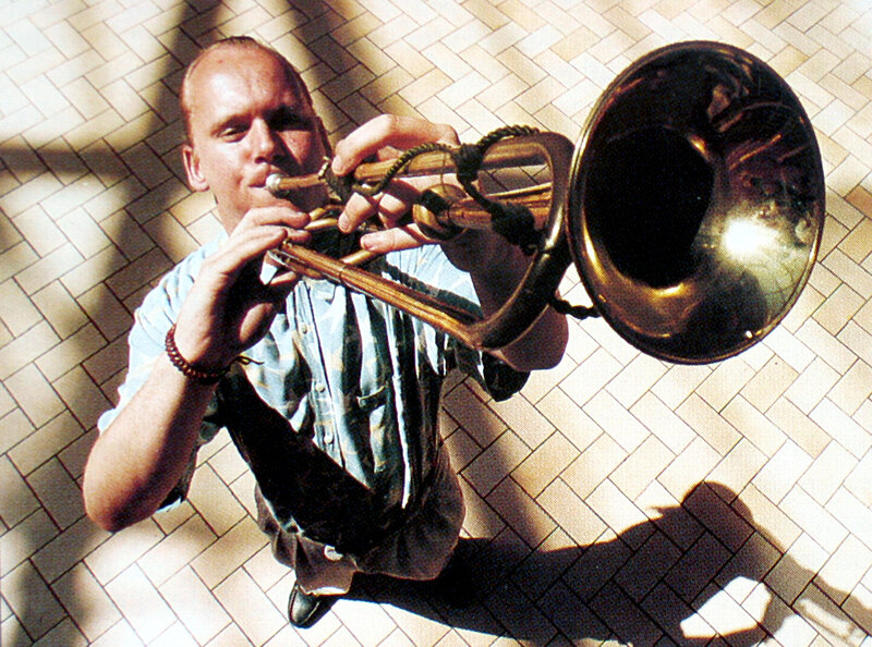 Man Playing Trumpet — Gold